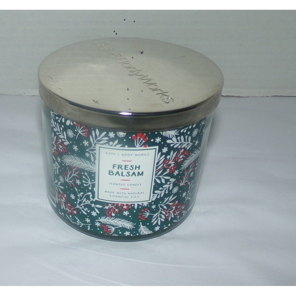 Bath & Body Works Fresh Balsam 3-Wick Scented Candle 14.5 oz Essential Oils